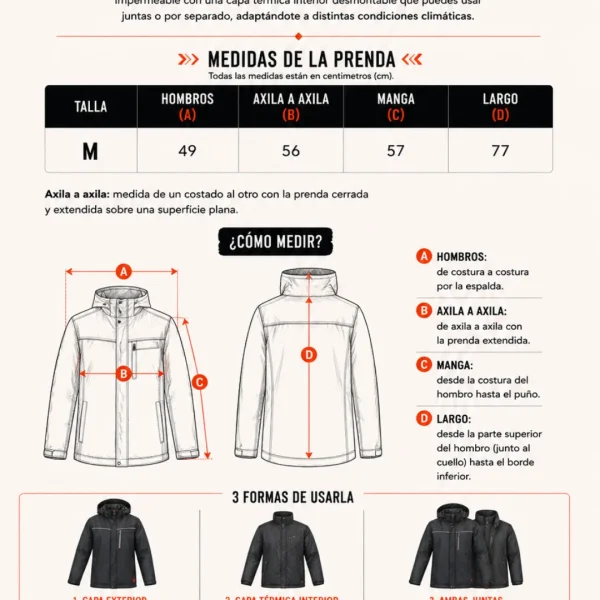Parka 3 en 1 para Mujer