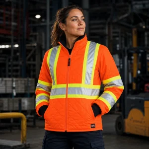 Chaqueta Seguridad Mujer, Quilted Safety  Freezer